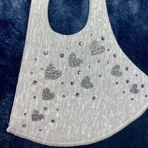 Beautiful handmade rhinestone face mask